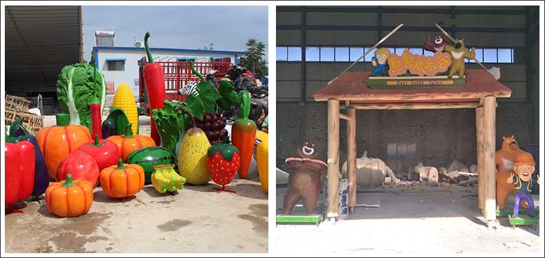 仿真蔬菜水果擺件，卡通玻璃鋼門頭