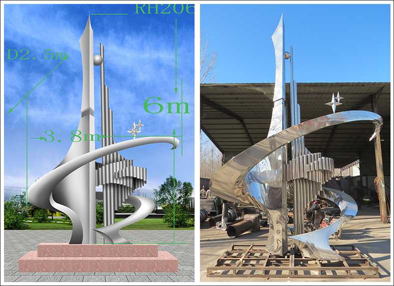 大型不銹鋼雕塑，不銹鋼雕塑廠家，室外大型景觀雕塑