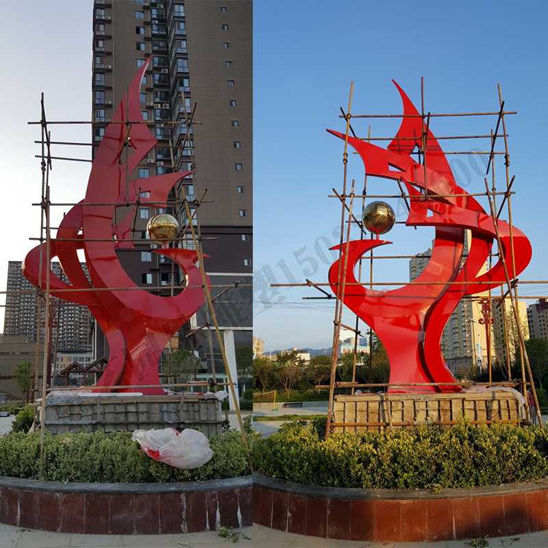 大型不銹鋼雕塑，不銹鋼鳳凰雕塑，小區(qū)不銹鋼景觀雕塑