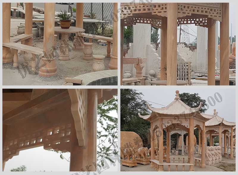 中式大理石涼亭,石雕六角亭子細節圖,定制中式景觀涼亭 中式大理石涼亭,石雕六角亭子細節圖,定制中式景觀涼亭