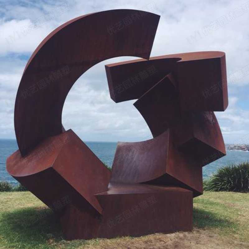 耐候鋼雕塑，室外抽象耐候鋼雕塑