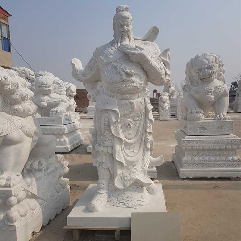 漢白玉關(guān)公像,石雕關(guān)公像,大理石關(guān)公雕像,關(guān)羽雕像,河北石雕關(guān)公廠家.jpg