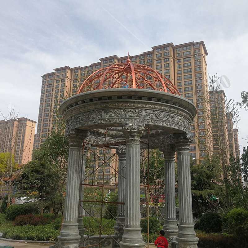 公園小區(qū)亭子,大理石涼亭安裝
