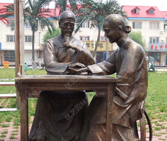 鑄銅景觀(guān)小品人物雕塑廠(chǎng)家